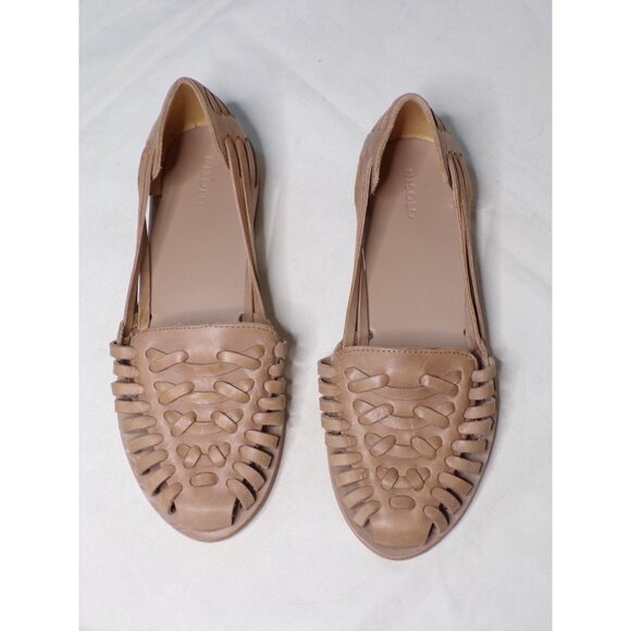 🆕NISOLO Huarache Moccasins Loafers Shoes Cushioned Almond (Tan) Leather 6.5 - Picture 9 of 14